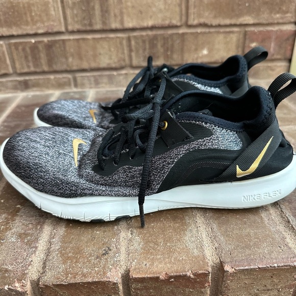 Nike Flex TR9 sz 9.5 black white gold - Picture 4 of 5
